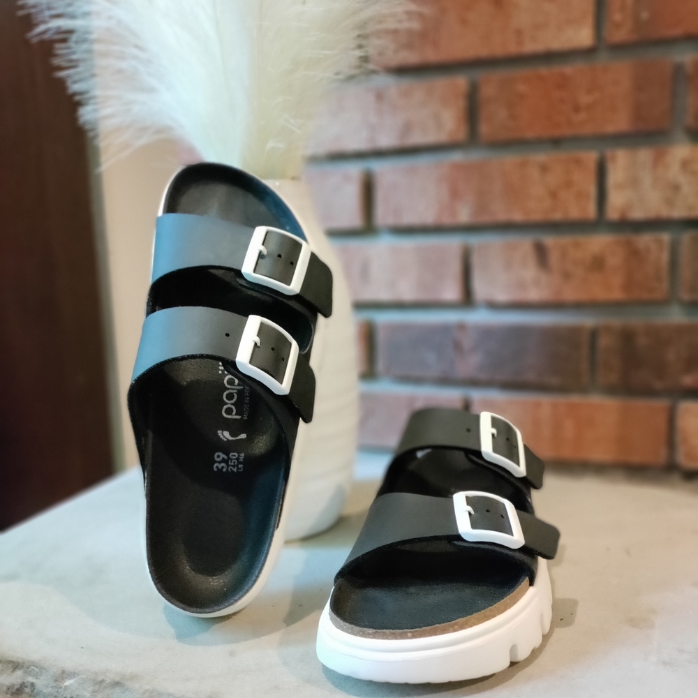 NWOT Women's Papillio By Birkenstock Arizona Chunky Slide Sandals Size 8-8.5